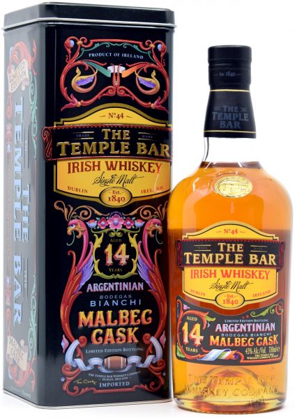 The Temple Bar 14 Jahre Malbec Cask Irish Single Malt Whiskey