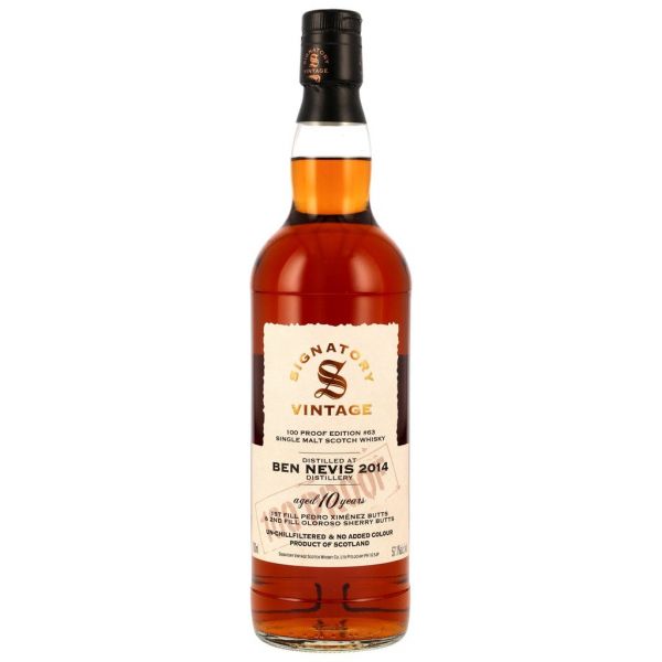 Ben Nevis 2014/2025 PX &amp; Oloroso Sherry Signatory Vintage 100 Proof #63 57,1% vol.