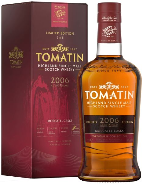 Tomatin 15 Jahre 2006/2022 Moscatel Cask Portuguese Collection 46% vol.