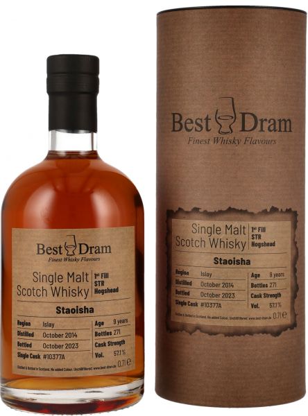 Bunnahabhain Staoisha 2014/2023 1st Fill STR Cask Best Dram 57,1% vol.