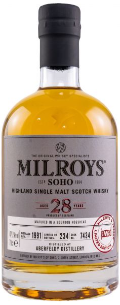 Aberfeldy 28 Jahre 1991 Milroy&#039;s of Soho 47,1% vol.