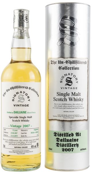 Dailuaine 12 Jahre 2007/2019 SV Un-Chillfiltered Collection #303263+303264