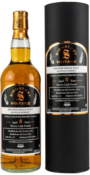 Mannochmore 8 Jahre 2012/2021 Signatory Vintage Un-Chillfiltered for Germany #121