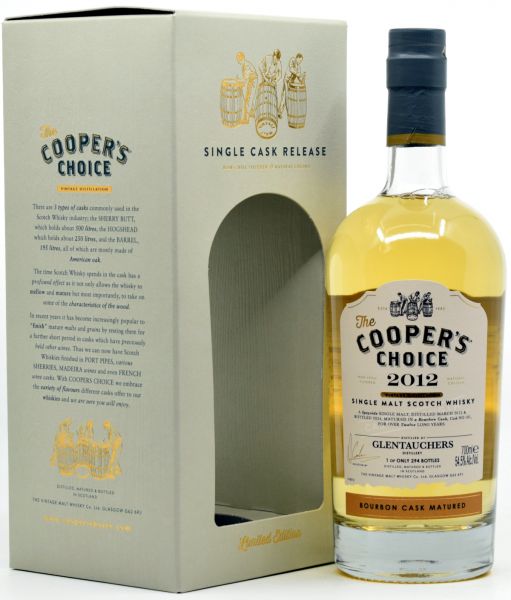 Glentauchers 2012/2024 Bourbon Barrel Cooper's Choice 54,5% vol.