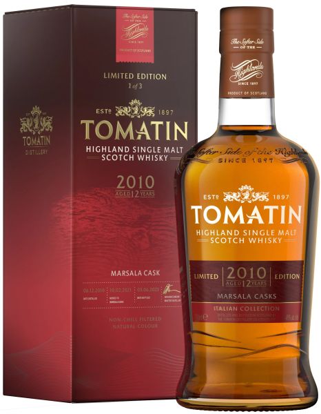 Tomatin 12 Jahre 2010/2023 Marsala Cask Italian Collection 46% vol.