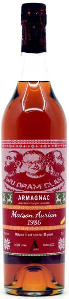 Aurian Armagnac 36 Jahre 1986/2022 Wu Dram Clan X-MAS Bottling 50,8% vol.