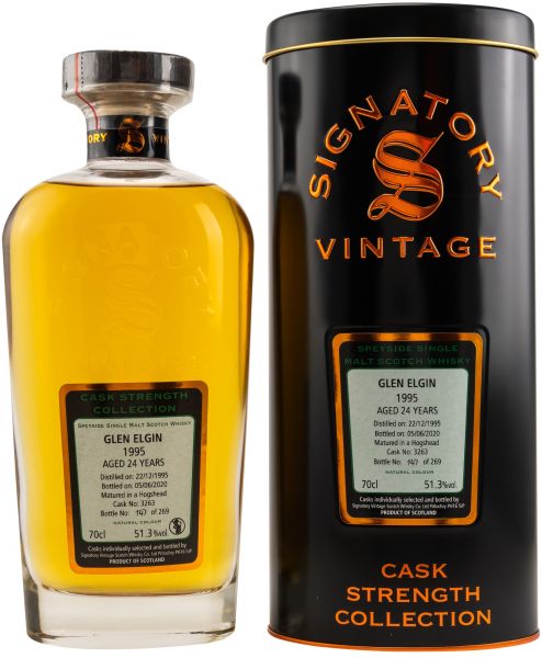 Glen Elgin 24 Jahre 1995/2020 Signatory Vintage Cask Strength Collection #3263