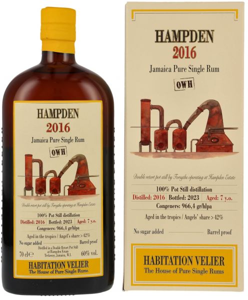 Hampden 2016/2023 OWH Habitation Velier Jamaica Rum 60% vol.