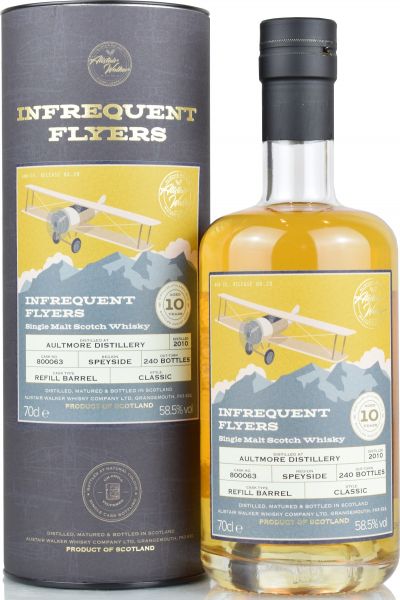 Aultmore 10 Jahre 2010/2020 Alistair Walker Infrequent Flyers 58,5% vol.