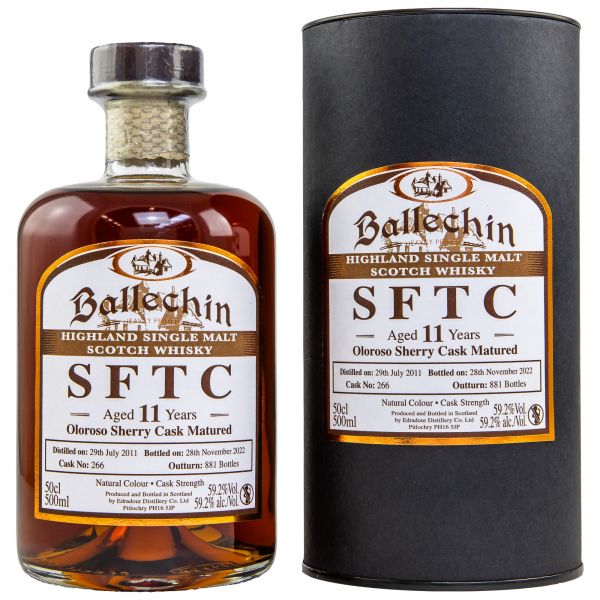 Ballechin 11 Jahre 2011/2022 Sherry Cask Straight from the Cask #266 59,2% vol.