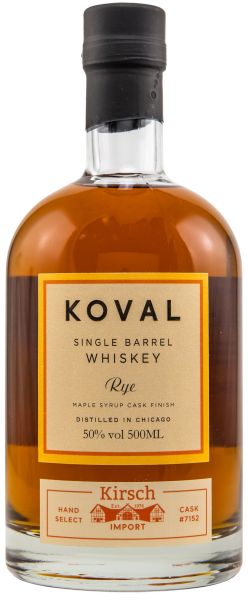 Koval Single Barrel Rye Whiskey Maple Syrup Cask #7152 50% vol.