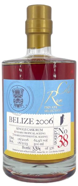 Belize 17 Jahre 2006/2023 Rum Club Private Edition 38 62,9% vol.