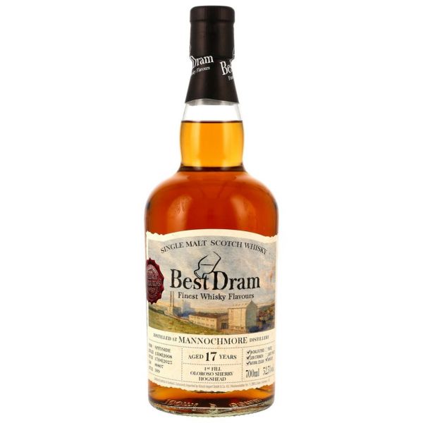 Mannochmore 17 Jahre 2008/2025 1st Fill Oloroso Sherry Best Dram 52,5% vol