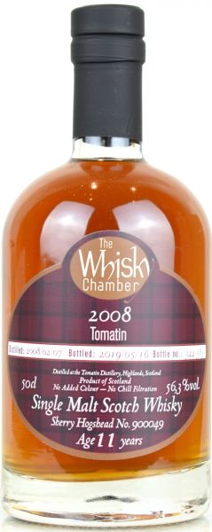 Tomatin 11 Jahre 2008/2019 1st Fill Sherry Cask The Whisky Chamber 56,3% vol.