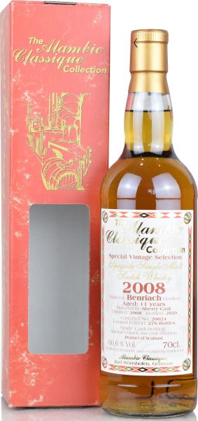 Benriach 11 Jahre 2008/2020 Sherry Cask Alambic Classique 60,6% vol.