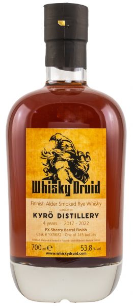 Kyrö 2017/2021 PX Sherry Finnish Alder Smoked Rye Whisky Druid 53,8% vol.