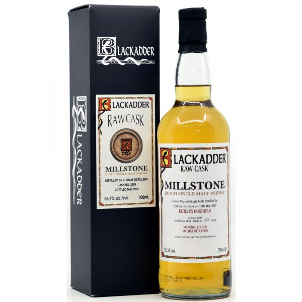 Millstone heavily peated 2017/2023 PX Sherry Cask #2609 Blackadder 53,2% vol.