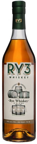 Ry3 Blended Rye Whiskey Rum Cask 50% vol.