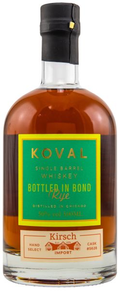 Koval Single Barrel Rye Whiskey Bottled in Bond #5628 50% vol.