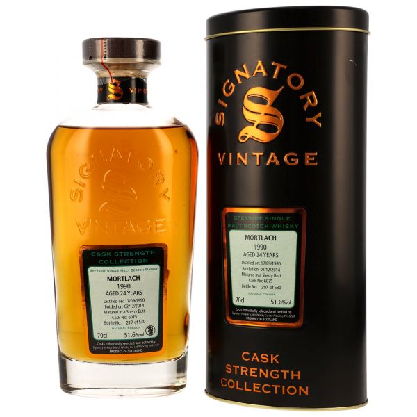 Mortlach 24 Jahre 1990/2024 Sherry Cask Signatory Cask Strength #6075 51,6% vol.