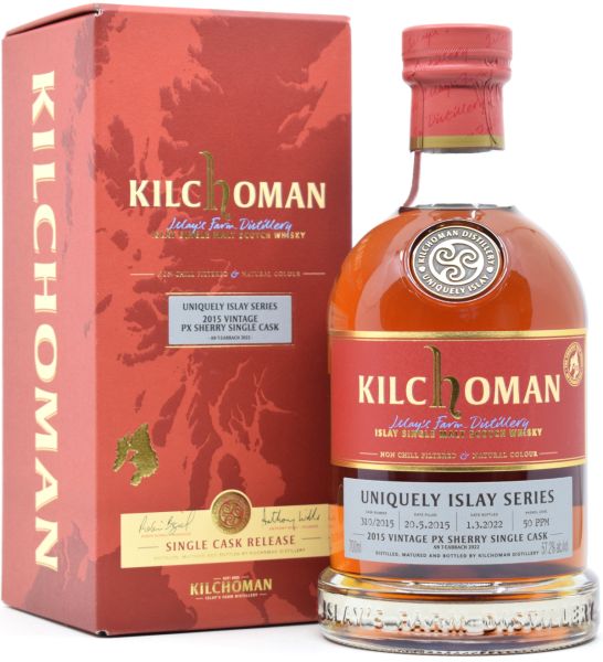 Kilchoman 2015/2022 PX Sherry Cask Uniquely Islay An T-Earrach #310 57,2% vol.