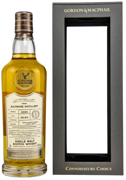 Aultmore 17 Jahre 2005/2022 Gordon & MacPhail Cask Strength 59,6% vol.