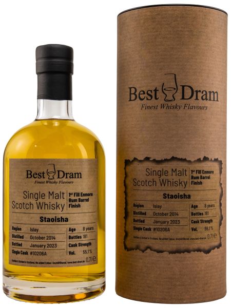 Staoisha 2014/2023 1st Fill Enmore Rum Barrel Best Dram 55,1% vol.