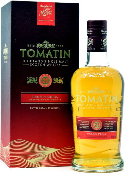 Tomatin 21 Jahre 1st Fill Bourbon Travel Retail 46% vol.