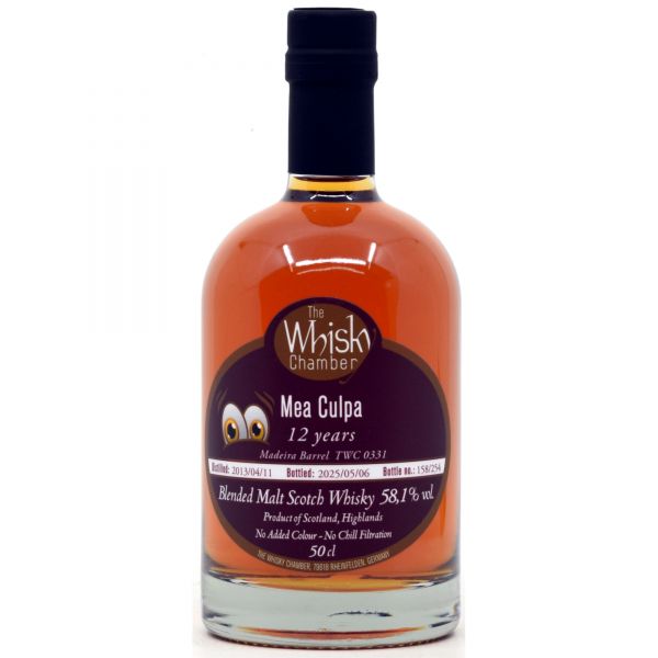 Mea Culpa Blended Malt 12 Jahre 2013/2025 Madeira Cask The Whisky Chamber 58,1% vol.