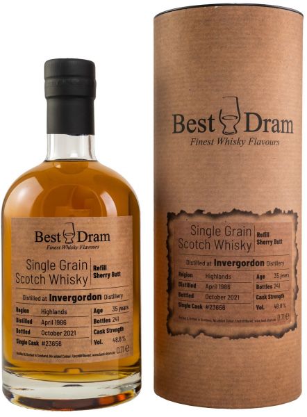 Invergordon 35 Jahre 1986/2021 Sherry Cask Best Dram 48,4% vol.