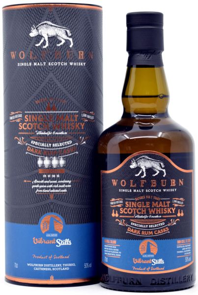 Wolfburn 2015/2022 "Vibrant Stills" Dark Rum Cask 50% vol.