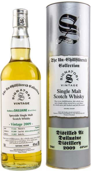 Dailuaine 13 Jahre 2009/2022 Signatory Vintage Un-Chillfiltered Collection 46% vol.