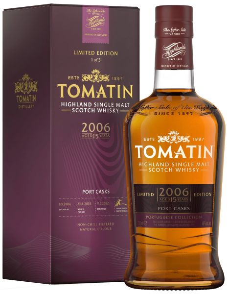 Tomatin 15 Jahre 2006/2022 Port Cask Portuguese Collection 46% vol.