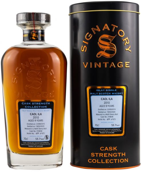 Caol Ila 9 Jahre 2010/2020 Sherry Cask Signatory Vintage Cask Strength Collection #316658 59,7% vol.