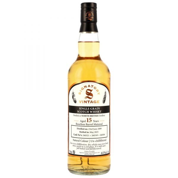 North British 15 Jahre 2009/2025 Signatory Vintage 46% vol.