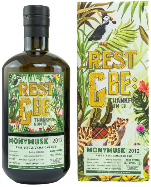Monymusk 2012/2022 Pure Single Jamaican Rum Batch 1 Rest &amp; Be Thankful 46%vol.