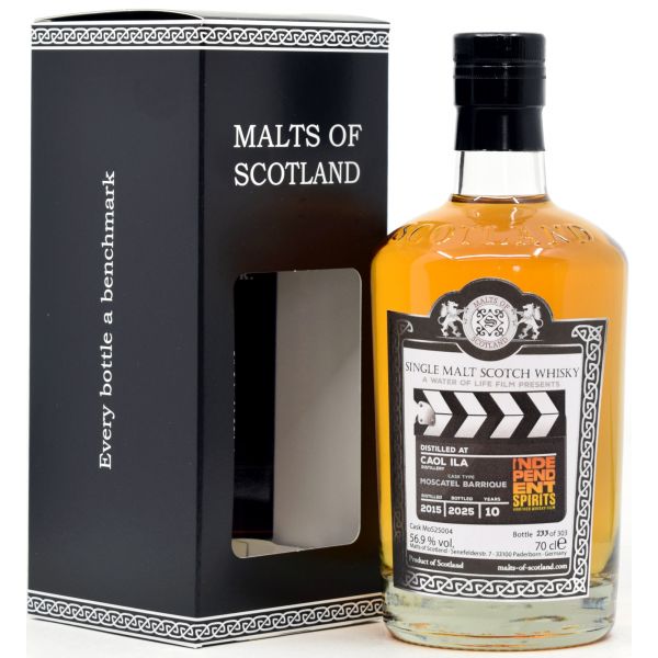 Caol Ila 2015/2025 Moscatel Cask Malts of Scotland Independent Spirits 56,9% vol.