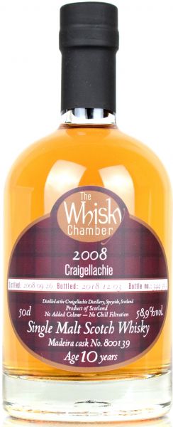 Craigellachie 10 Jahre 2008/2018 Madeira Cask The Whisky Chamber 58,9% vol.