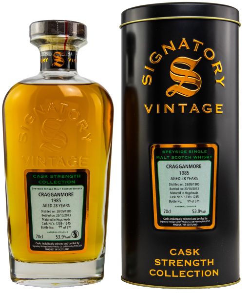 Cragganmore 28 Jahre 1985/2013 Signatory Vintage Cask Strength 53,9% vol.