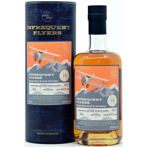 Craigellachie 18 Jahre 2007/2026 Premier Cru Bordeaux Alistair Walker Infrequent Flyers 58,6% vol.