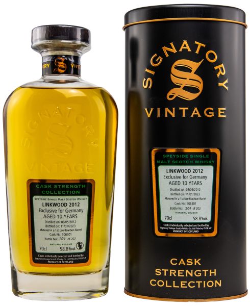 Linkwood 10 Jahre 2012/2023 Signatory Cask Strength Collection #306301 58,8% vol.