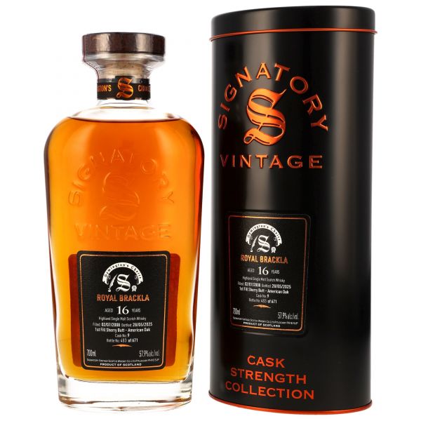 Royal Brackla 16 Jahre 2008/2025 Symingtons Choice Signatory Cask Strength #9 57,9% vol.