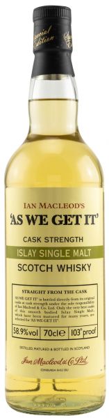 As we get it! Islay Cask Strenght 58,9% vol.