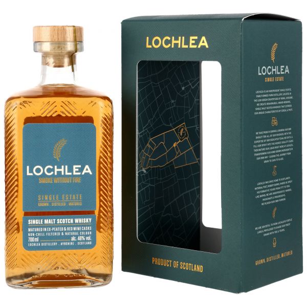 Lochlea Smoke without Fire - Peated Bourbon &amp; Red Wine Casks 46% vol.