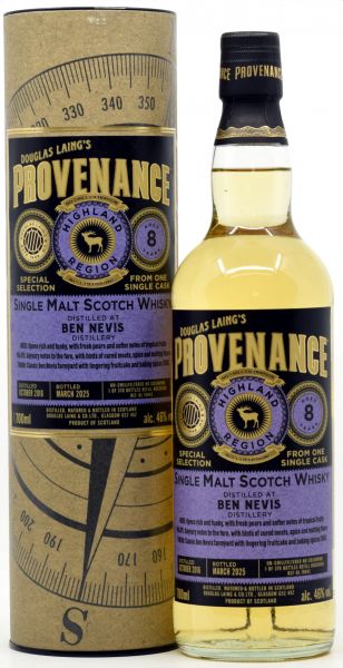 Ben Nevis 8 Jahre 2016/2025 Provenance Douglas Laing 48% vol.