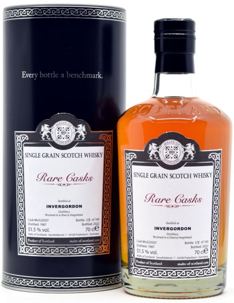 Invergordon 35 Jahre 1987/2022 Sherry Cask Malts of Scotland Rare Cask Range 51,5% vol.