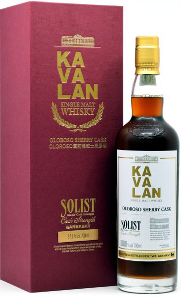 Kavalan Solist 2015/2023 Oloroso Sherry Cask bottled for TWA 57,1% vol.