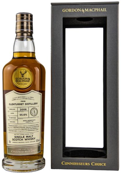 Glenturret 15 Jahre 2006/2022 Gordon &amp; MacPhail Connoisseurs Choice Cask Strength 55,6% vol.