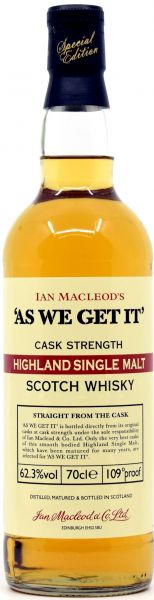 As we get it! Highland Sherry Casks 60,6% vol.