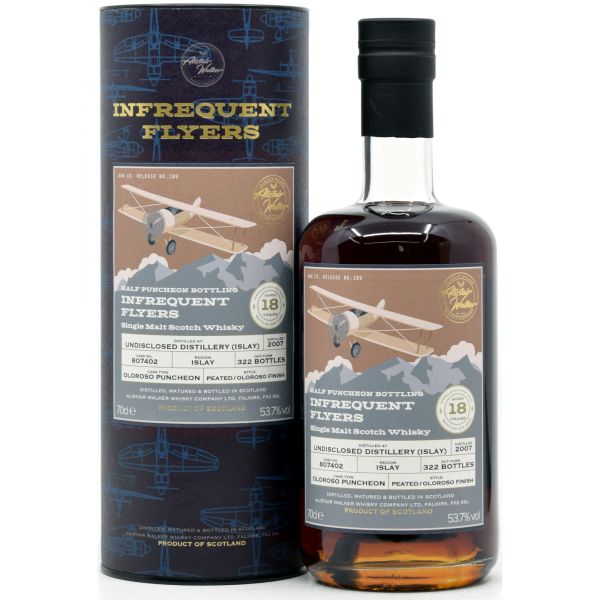 Undisclosed Islay 18 Jahre 2007/2026 Oloroso Cask Alistair Walker Infrequent Flyers 53,7% vol.